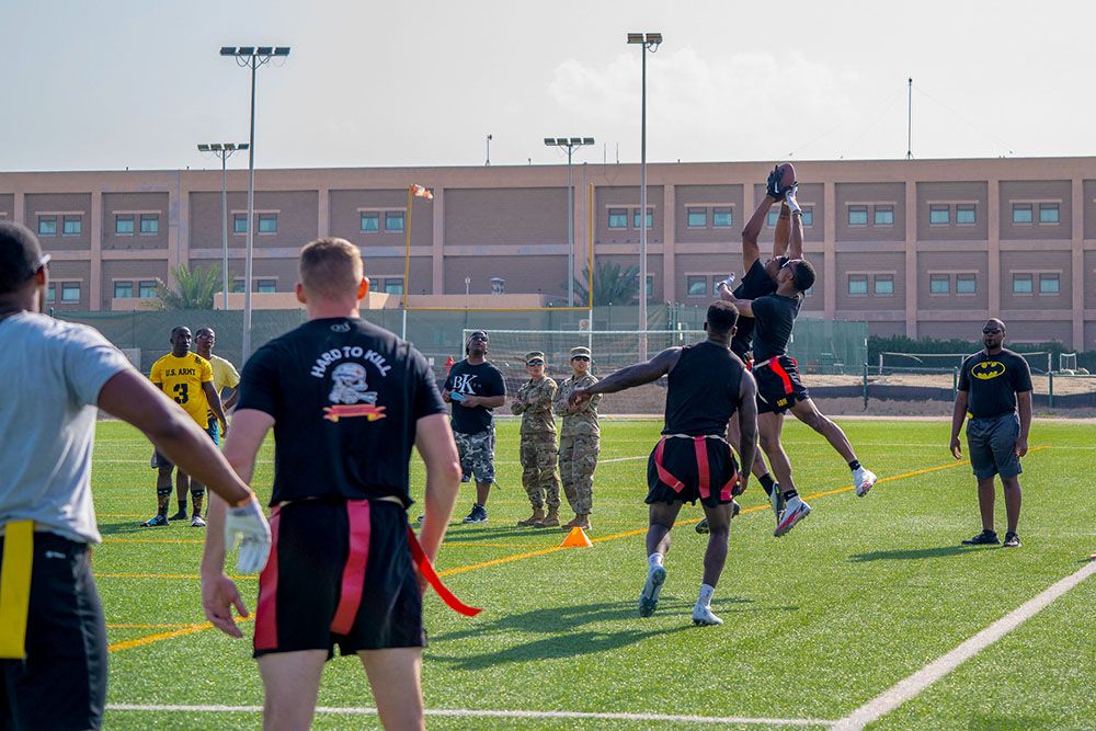 People playing football
